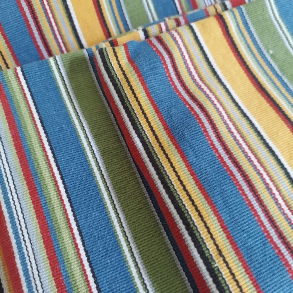 Colorful Cloth Dinner Napkins Set of 6 Stripes Primary Colors Rectangle